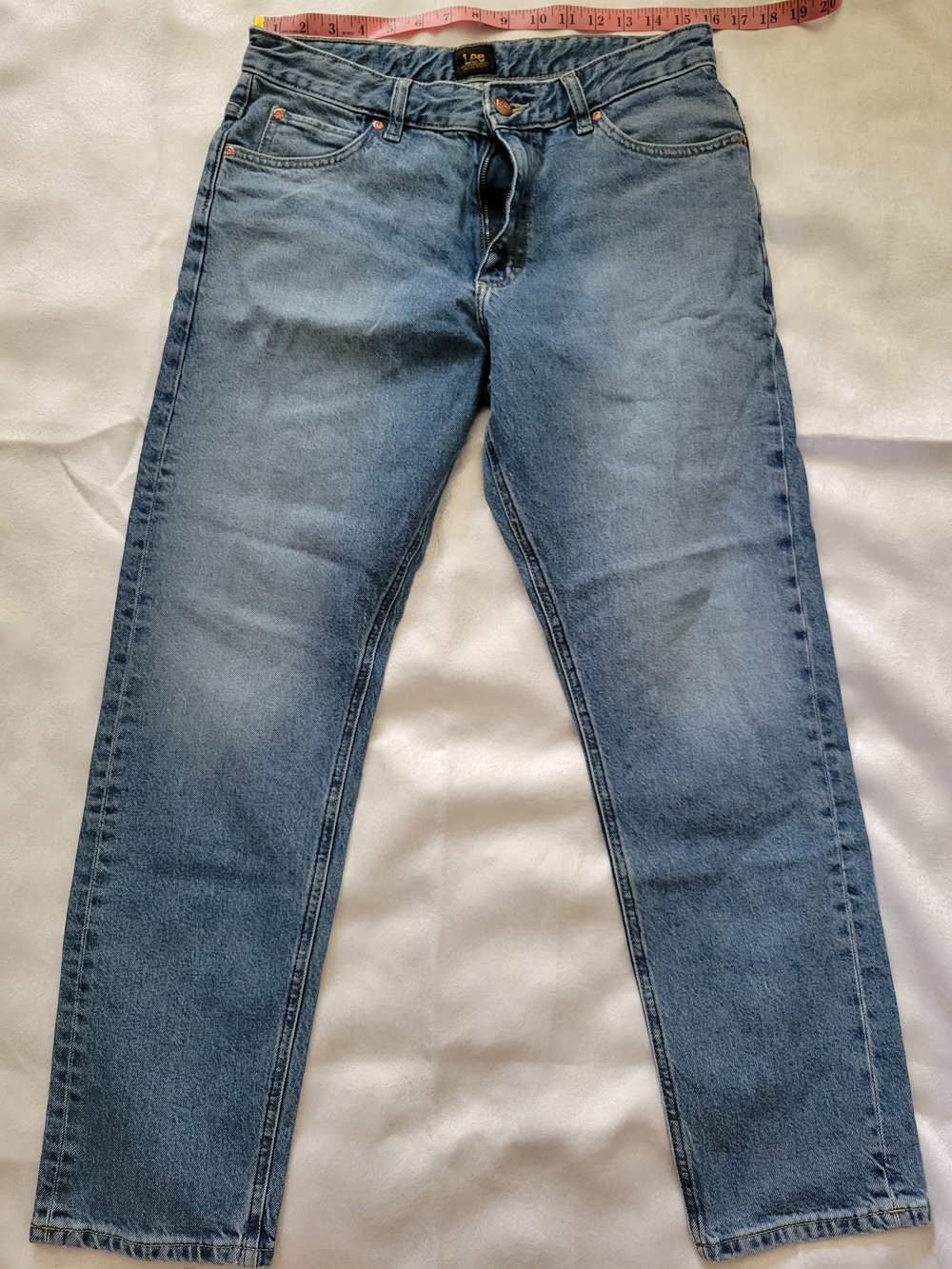 Lee Mid Rise Straight Leg Jeans